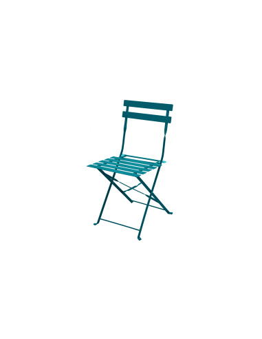 CHAISE PLIANTE CORDELIA TURQUOISE/ACIER