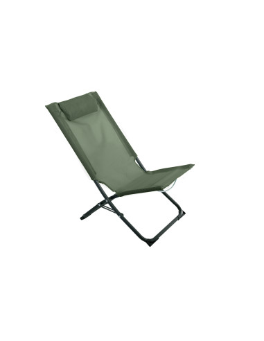 CHAISE RELAX NAIADE TEX KAKI / ACIER