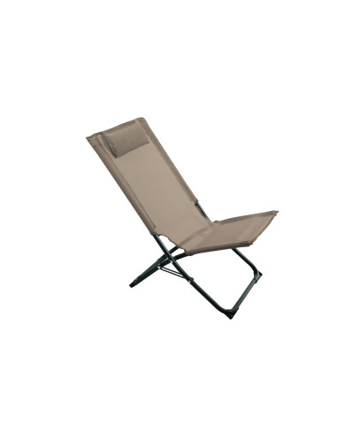 CHAISE RELAX NAIADE TEX MASTIC/ACIER