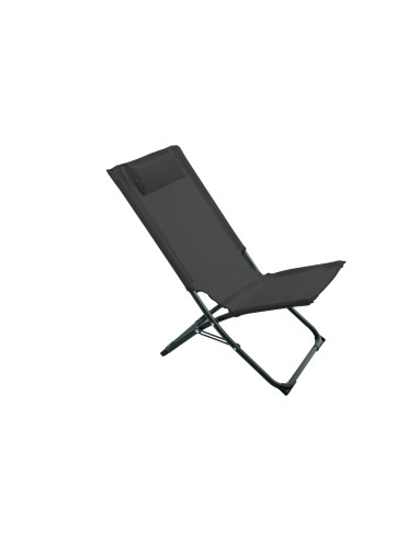 CHAISE RELAX NAIADE TEX GRAPHITE/ACIER