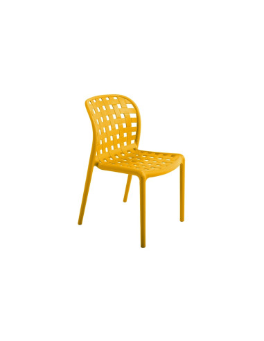 Chaise Corfou Ajourée Jaune