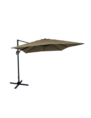 Parasol Décentré 3X3M MARRON/Aluminium