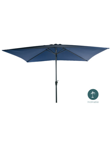 Parasol 2x3m Inclinable Bleu Marine pour Professionnels