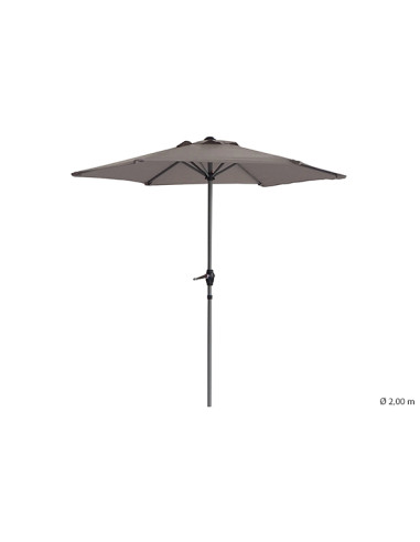 Parasol Rond 2M GRIS Ø32MM / ACIER