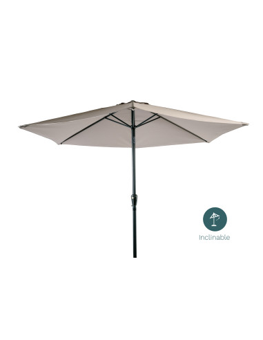 Parasol 3M Incliné Grège Ø38mm / Alu