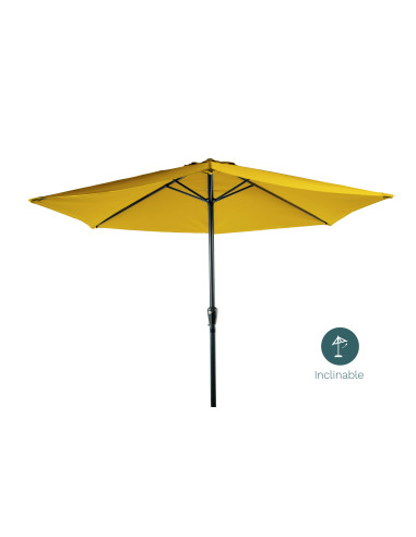 Parasol 3M Inclinable Jaune Solaire Ø38MM /Alu