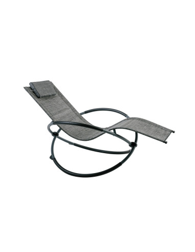 Rocking Chair Pliant Gris Texaline / Acier