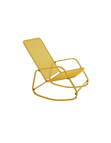 Rocking Chair GORDES Jaune Solaire / Acier