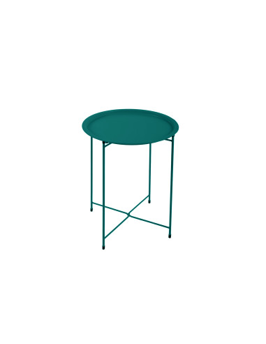 Table Appoint Ø46 Turquoise en Acier