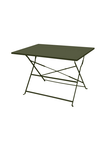 Table Bistrot 110X70CM Kaki / Acier