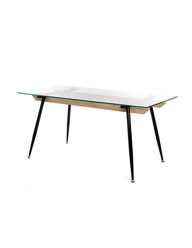 Table Rectangle Plateau Verre 160X80XH75