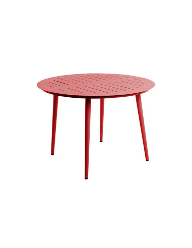 Table 4 Personnes Inari Ø110cm Piment/Aluminium