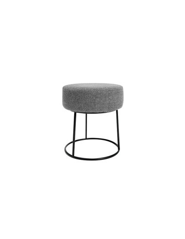 Tabouret en Tissu Gris Chiné - Marque Intempora