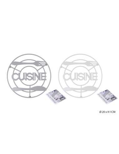 Dessous Plat Rond 'Cuisine' 20x20x1cm