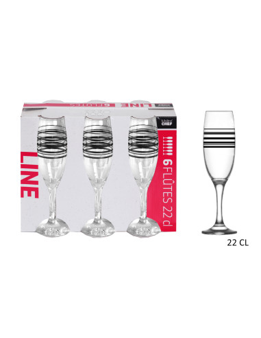 6 FLUTES LINE BLACK 22CL