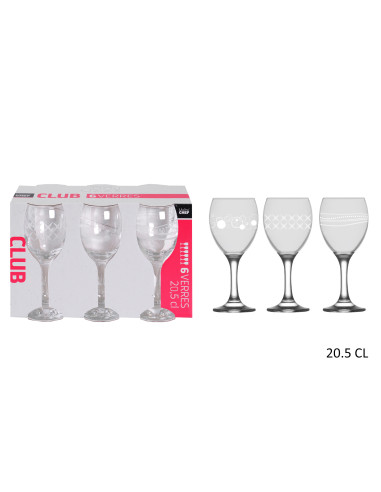 6 VERRES A PIED CLUB 20.5CL